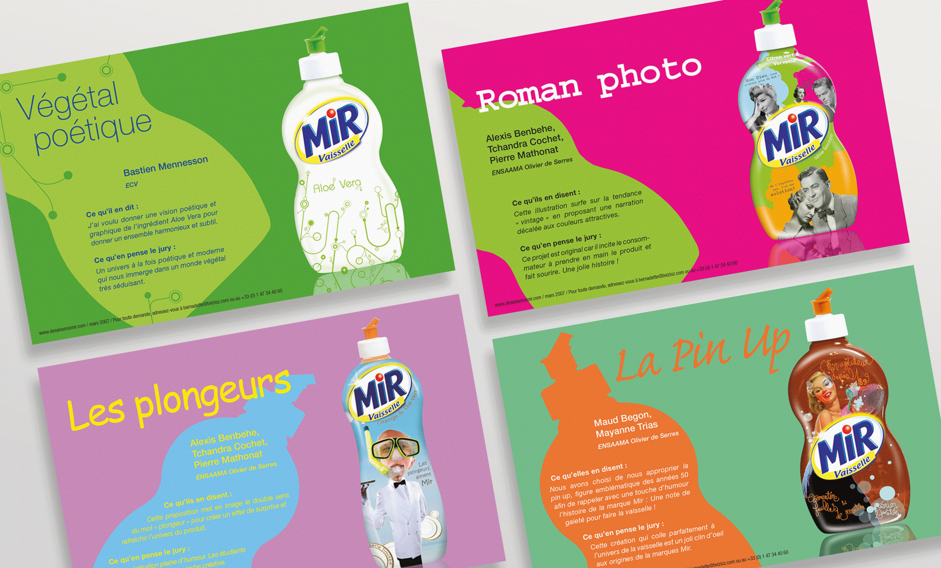 Mir, fiches-présentation des candidats